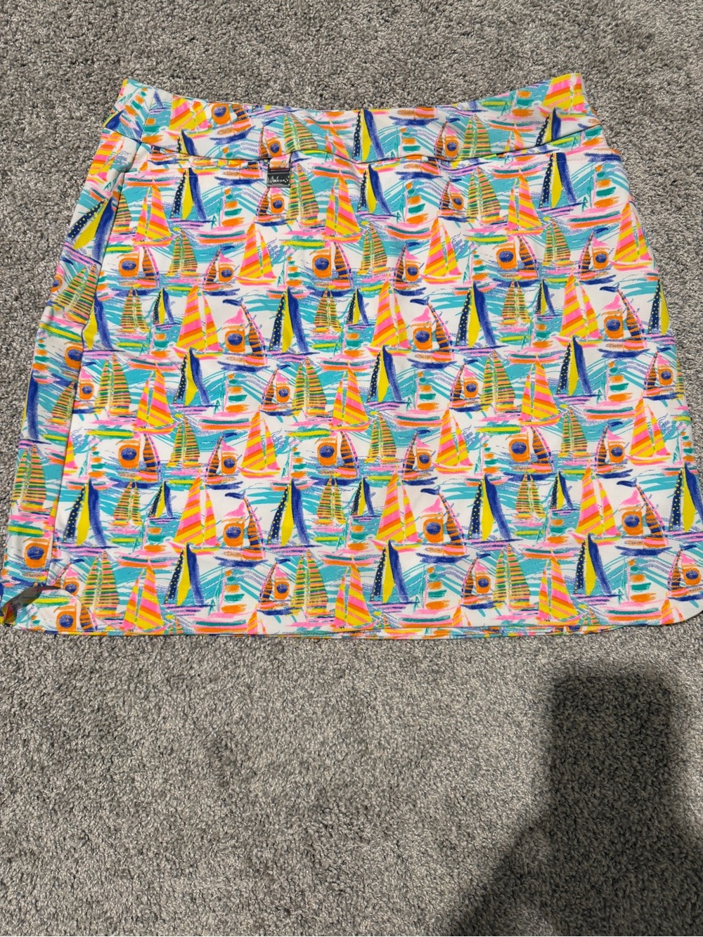 Lulu-B Multicolor Sailboat Print Mini Skort